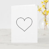 Carte à cœur simple (Fleur jaune)