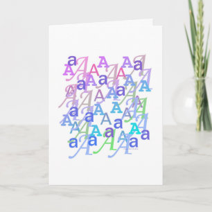 Carte "A" Confettis de Lettres