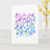 Carte "A" Confettis de Lettres (Fleur jaune)