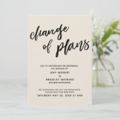 Carte à crème "Changement de plan" reportée par le (Debout devant)