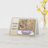 Carte A Cute Card Question Your Age - Birthday Card (Fleur jaune)