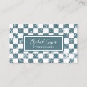 Carte À damiers Dusty Blue (Devant)