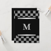 Carte À damiers noir monogramme (Devant/Arrière en situation)