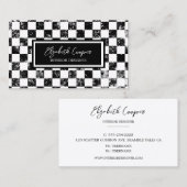 Carte À damiers noire et blanche (Devant / Derrière)