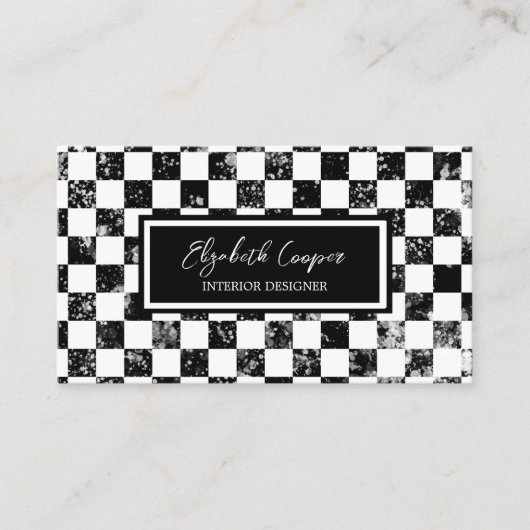 Carte À damiers noire et blanche (Devant)