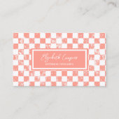 Carte À damiers Pastel Pink (Devant)