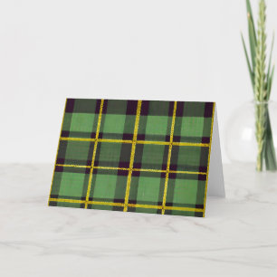 Carte À damiers Tartan Pliée Vert