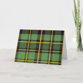 Carte À damiers Tartan Pliée Vert
