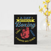 Carte A Day Without Boxing Venin Funny Boxer Kickboxing (Fleur jaune)