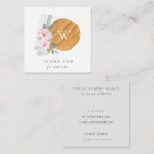 Carte à découper florale vierge Merci Napkin (Devant / Derrière)