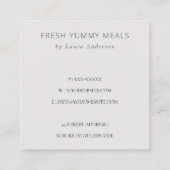 Carte à découper florale vierge Merci Napkin (Dos)