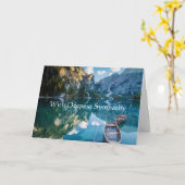 Carte À Deepest Sympathy Landscape Mountain Lake (Fleur jaune)