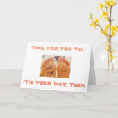 CARTE A DEUX PIEDS DE L'ANNIVERSAIRE DE ***TWIN** PROFIT (Fleur jaune)