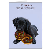 Carte à Donut Black Lab - Carte à Donut Chien