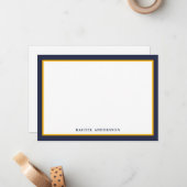 Carte à double bordure jaune de la marine moderne (Devant/Arrière en situation)