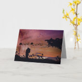 Carte à double flamme (Fleur jaune)