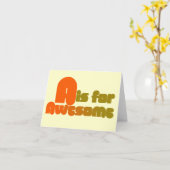 Carte A est pour Awesome (Fleur jaune)