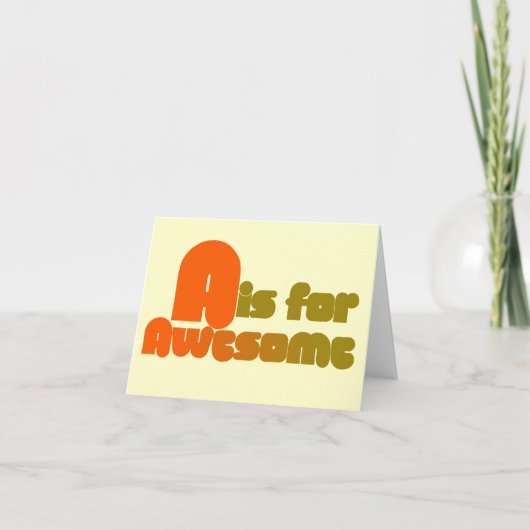 Carte A est pour Awesome (Devant)