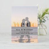 Carte À faire - Mariage de coucher de soleil - Réservez (Debout devant)