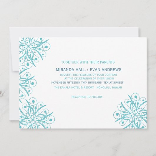 Carte à Faire-part de mariage chic (Devant)