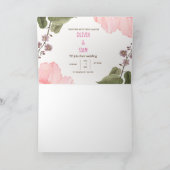 carte à faire-part de mariage florales (Intérieur)