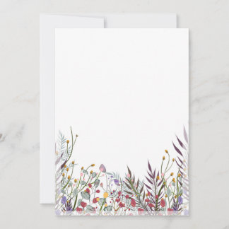 Carte à Faire-part plat - Design des fleurs inféri
