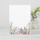 Carte à Faire-part plat - Design des fleurs inféri (Debout devant)