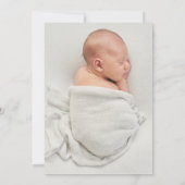 Carte à Faire-part plat pour bébé requin doux (Dos)