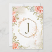 Carte à Faire-part plats à fleurs de baby shower b (Dos)