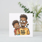 carte à fêtes des pères plates (Debout devant)