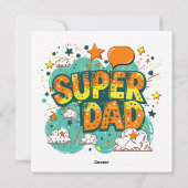 carte à fêtes des pères plates (Dos)