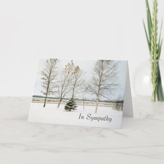 Carte à feuillage persistant1card enneigée, En Sympathie (Devant)