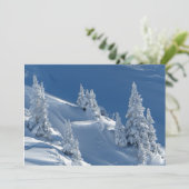 Carte À feuillage persistant arbres couverts de neige hi (Debout devant)