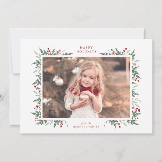 Carte À feuillage persistant et baies (Devant)