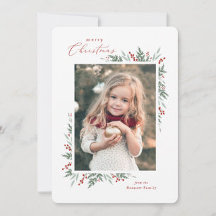 Carte À feuillage persistant et baies