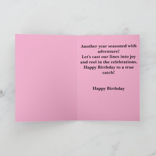 Carte A Fisherman’s Birthday Bash (Intérieur)