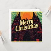 Carte a flat gothic christmas card (Devant/Arrière en situation)