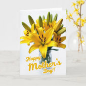 Carte à Fleur Jaune Rayée (Fleur jaune)
