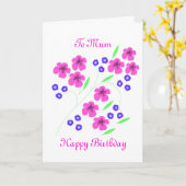 Carte à fleurs (Fleur jaune)