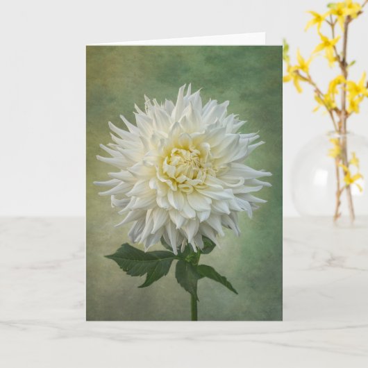 Carte à fleurs blanches uniques (Fleur jaune)
