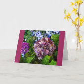 Carte à fleurs colorées Hydrangea (Fleur jaune)