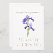 carte à fleurs d'iris pourpre (Devant / Derrière)