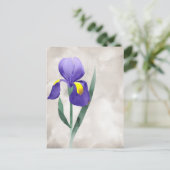 carte à fleurs d'iris pourpre (Debout devant)