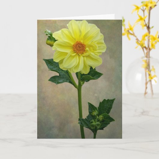 Carte à fleurs jaune unique (Fleur jaune)