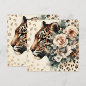 Carte à fleurs léopard (Devant / Derrière)