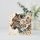 Carte à fleurs léopard (Debout devant)