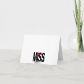 Carte à fleurs Miss You (Dos)