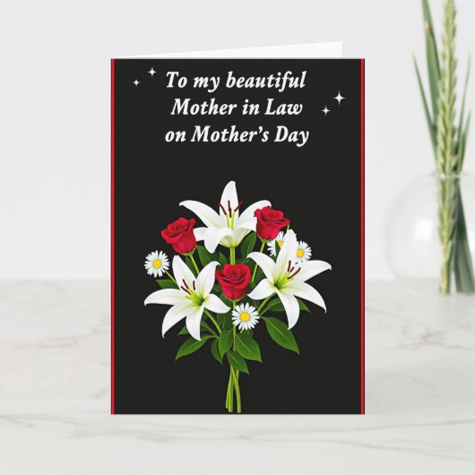 Carte à Fleurs Rayées et Sincères (Devant)