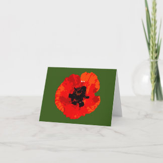 Carte à fleurs Red Poppy