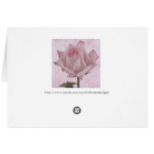 Carte à fleurs rose douce (Dos Horizontal)
